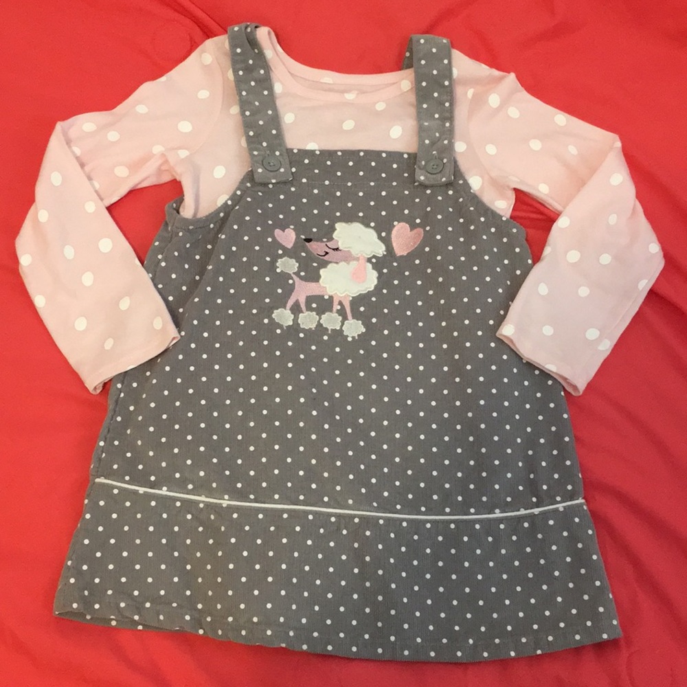 Corduroy Poodle dress set